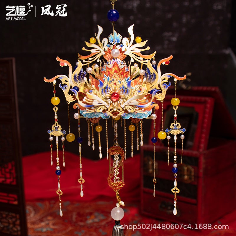 Art Model Phoenix Crown 3D Three-Dimensional Puzzle Metal Assembled Model Handmade Diy Material Gift Car Hanging Ornaments - Image 3